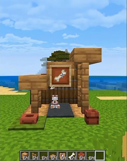 How to Build a Pet House in Minecraft !🐶 #minecraft