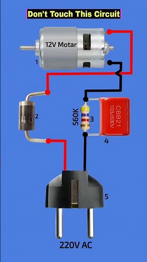 How To Run 12V DC Motor ON 220V AC #electronic #shorts #shortsvideo