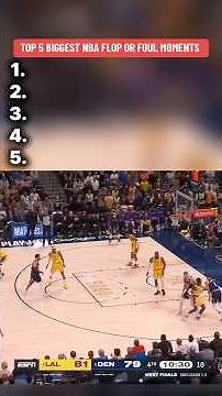 Biggest NBA Flop or Foul Moments #nbabasketball #nbahighlights
