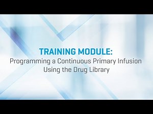 Training: Novum IQ LVP: How to Program a Continuous Infusion