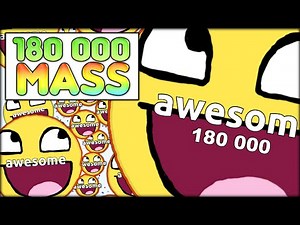180 000 AGARIO MASS! THE BIGGEST CELL EVER - AS BIG AS THE MAP (MOST ADDICTIVE GAME - AGAR.IO #34)