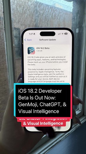 New iOS 18.2 Developer Beta Release: GenMoji, ChatGPT, Visual Intelligence