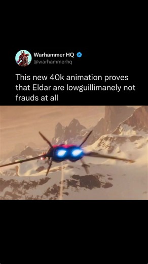 I was skeptical when I heard Aeronautica Imperialis was going to have Eldar involved, but I’ve never been happier to see them on screen. The Eldar or Craftworld Aeldari have kinda been known for taking massive Ls, see the Avatar of Khaine’s history in the setting (not the tabletop, from what I’ve heard he’s goated), but Aeronautica shows the the space elves have more to them than that. Devastating aerial strikes are where these xenos shine, and it is cool to see that in action. It reminds us tha