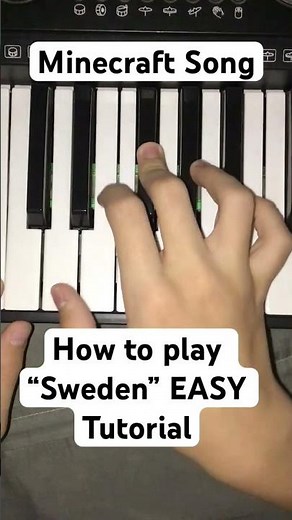How to play “Sweden” EASY Tutorial - Minecraft song #piano #minecraft