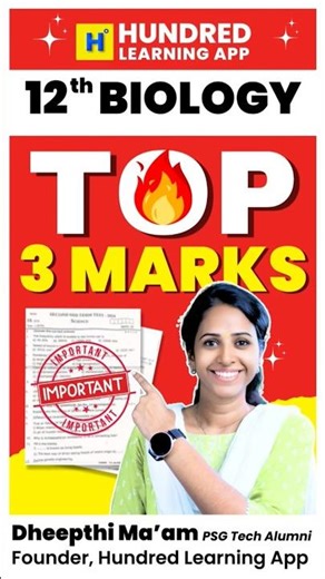 12th Biology Top 3 Marks #startingvidafinishingisimportant #12thbiology #halfyearlyexams