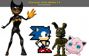Character skins Weeks 1-4 Mod for Friday Night Funkin' | FNF Mods
