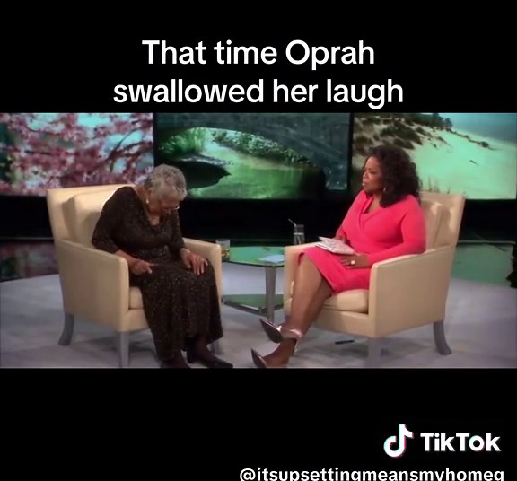 Oprah Winfrey Swallowing Her Laugh Moment