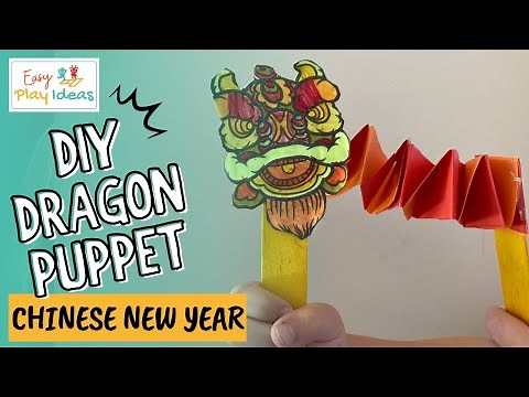 PLAY INSPIRATION | Chinese New Year, Lunar New Year : Make Your Own Paper Dragon Puppet Craft