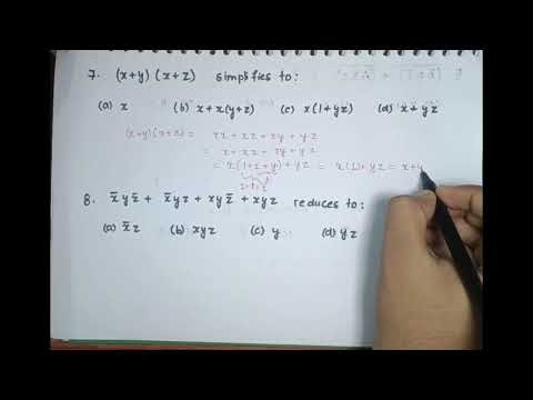 Boolean Algebra Practice Questions 7 & 8 Solved | Boolean Laws | Digital Electronics | GATE CSE