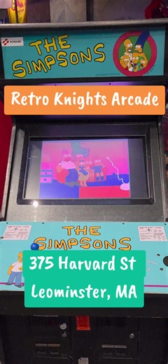 2 of our favorites at Retro Knights Arcade! The Simpsons and Teenage Mutant Ninja Turtles. Check us out at 375 Harvard St. Leominster, MA #simpsons #Leominster #teenagemutantninjaturtles #retrogaming #arcade