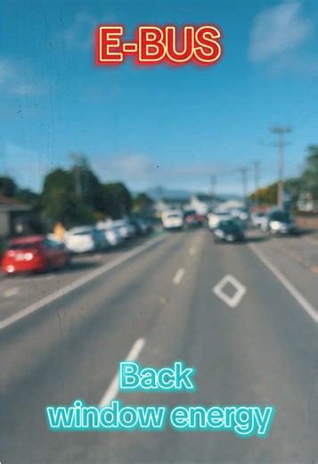 E bus back window view is the best view in town. #bus #ebus #schooldropoff #parentofanautisticchild #parenting