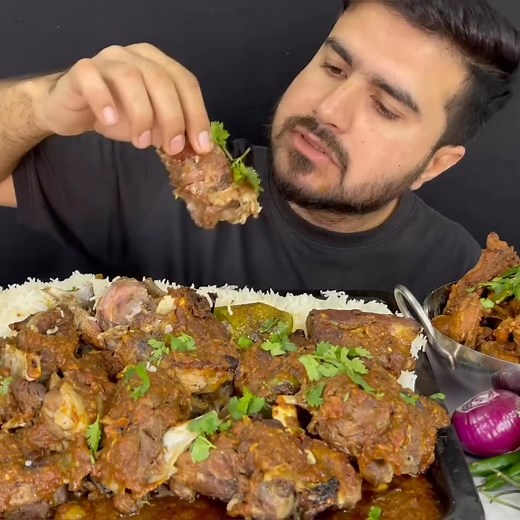 333K views · 9.2K reactions | ASMR; EATING SPICY MUTTON CURRY+SPICY CHICKEN ACHARI CURRY WITH RICE || REAL MUKBANG(NO TALKING) Part 3 | Rfeating Asmr | Facebook