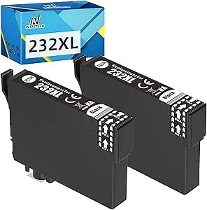 232xl Black Ink Cartridges for Epson Printer WF-2930 WF-2950 XP-4200 XP-4205 (2 Black 232 XL Ink Cartridges)
