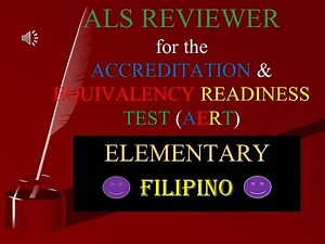 Video 44 - ALS REVIEWER for AERT - ELEMENTARY - FILIPINO