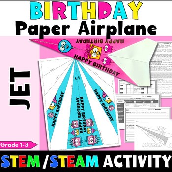 Birthday STEM/STEAM Paper Airplane JET Activity | 1st-3rd Grade