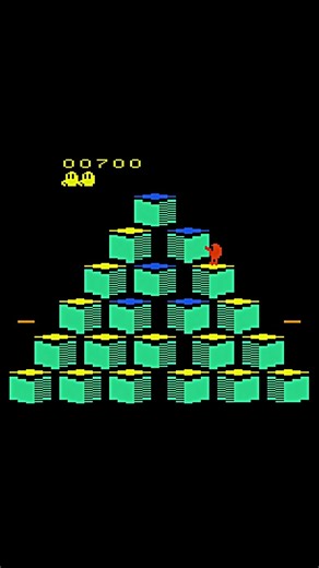 Q*bert - 1983 - Atari 2600 ( Atari VCS ) (Shorts) #gaming #atari #atari2600 #atarivcs #retrogaming
