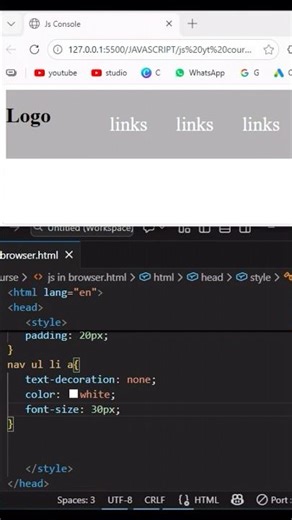 How to Create Menu In HTML CSS #HTML #CSS #Navbar #WebDev