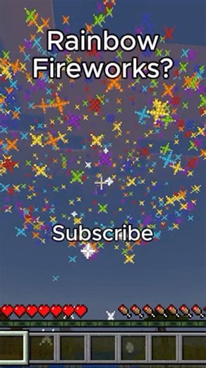 How to make rainbow fireworks in Minecraft!