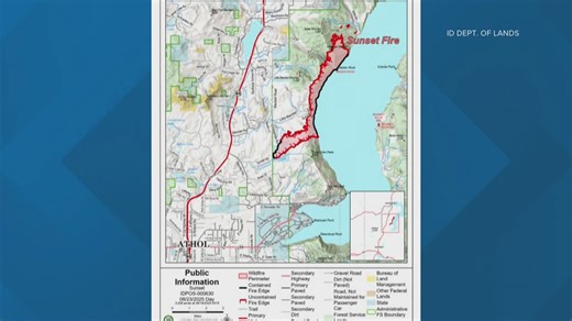 23K views · 194 reactions | The Sunset Fire northeast of Athol is estimated to be 3,230 acres. Three structures have been lost to the wildfire, with various evacuation statuses in place. | KREM 2 News | Facebook
