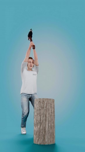How This Axe Splits Wood Open Easily