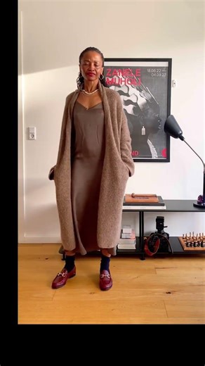 Slip dress and loafers #stylishover40 #ootd #elegance#zolifestyle #menopausestylish