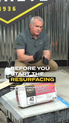 Sakrete on Instagram: "Concrete resurfacing: prep with Sakrete Top 'N Bond | #Sakrete Pro Tips For a solid resurfacing job, the new layer needs to bond to the old. Clean it up and fix that surface damage with Top ‘N Bond before you hit it with Sakrete Flo-Coat Concrete Resurfacer. Get your concrete projects right from the start! Check out the full project (and calculators) on Sakrete.com. #sakretetime #concrete #construction #generalcontractor #subcontractor"