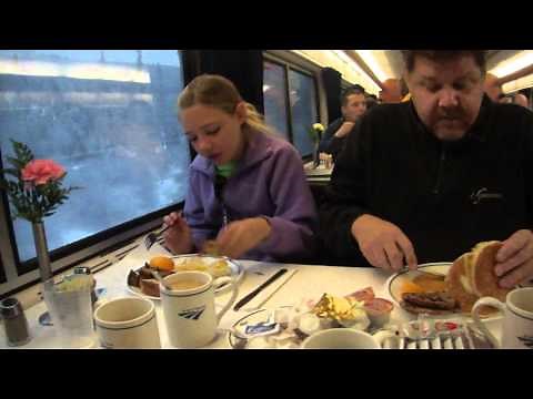 Amtrak Empire Builder Breakfast in the Dining Car
