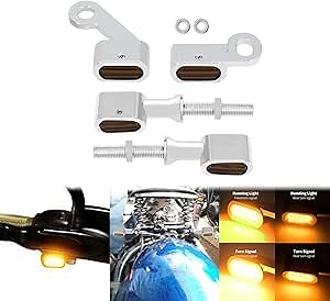 HDBUBALUS Motorcycle Turn Signals Led Indicator Blinker Running Light Fit for Harley Sportster XL883 1200 72 48 2004-2021 2 Pair
