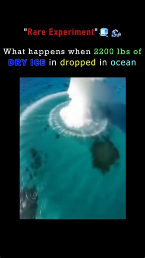 @finance.dimension on Instagram: "When a massive amount of dry ice is dropped into the ocean, it looks violent — thick fog, intense bubbling, water in chaos. But nothing is exploding. Dry ice is solid carbon dioxide (CO₂). When it meets warmer seawater, it sublimates instantly, changing from solid to gas. This rapid phase change pulls heat from the surroundings, creating the white fog (condensed water vapor) and powerful bubbling as CO₂ gas escapes to the surface. The effect is local and tempora
