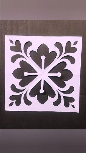 Paper Stencil | Paper Cutting Design | Paper Rangoli
