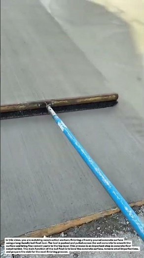 Concrete Surface Finishing Using Bull Float Tool | Construction Work Education.