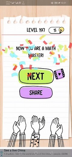 Brain Test Level 197 Walkthrough