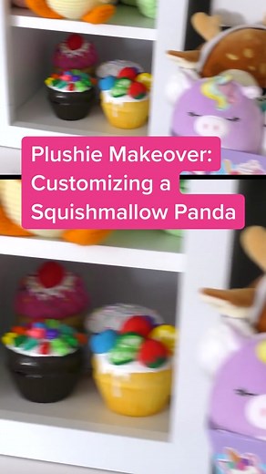 DIY Panda Plushie Makeover with Ice Cream Cone | Unique Squishmallow Panda Tutorial