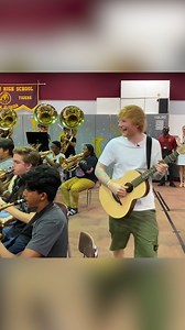 24K views · 330 reactions | Band students in Tampa, Florida, were shocked when Ed Sheeran walked into their classroom. He gave an intimate performance and surprised the class with tickets to his show. | WISN 12 NEWS | Facebook