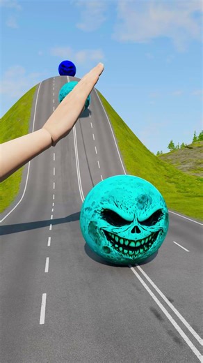 Big & Small Cars vs Giant Hand Slap - BeamNG.drive