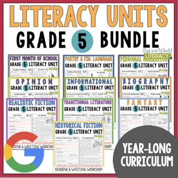 Reading and Writing Literacy Curriculum Bundle- Grade 5