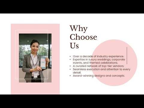 PowerPoint Event Planning Portfolio Template Course | Part 4 - Why Choose Us Slide