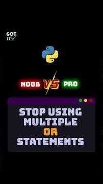 Stop using multiple OR statements in Python! 🚫