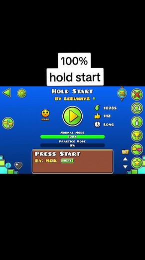 Geometry Dash R63: 100% Hold Start Easy Tutorial