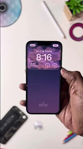 How to add the weather to lock screen on iOS16 #iOS16 #iphone #tutorials {Techkitchen}