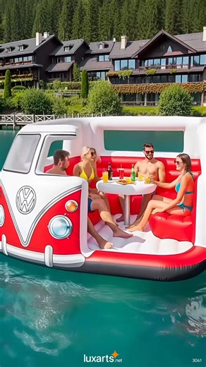 Wow! I'm gonna need one of these inflatable vw bus lake floats! 👏👏 | LuxArts