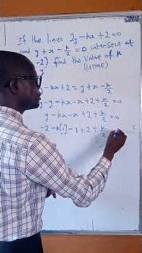 Gradient and Intercept of a Line