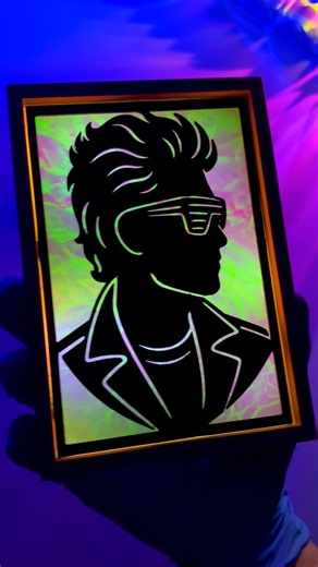 Creating a Glowing Retro Portrait (Satisfying DIY) #craft #diy #dailyvlog