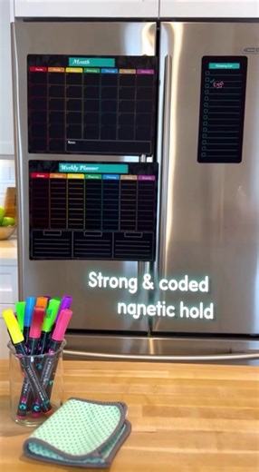 MaxGear Magnetic Fridge Dry Erase Whiteboard 16x12 Black Calendar Monthly Weekly Schedule Planner with 7 Markers 1 Eraser-B1551 https://www.amazon.com/dp/B0CNCLFJSB?th=1 https://www.amazon.com/maxgear#Whiteboard#DryErase#MonthlyCalendar#MaxGear#WallMounted