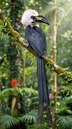 🌿 Meet the Western Long-Tailed Hornbill. ✨🎣 4K The western long-tailed hornbill is a species of hornbill found in humid forests of West Africa. It was formerly considered to be conspecific with the eastern long-tailed hornbill with the English name "white-crested hornbill" Scientific name Tropicranus albocristatus #LongTailedHornbill #birdsofinstagram #BirdWatching #ScenicViews #naturelovers #nature #NatureEscape #outdoor #WildlifeEncounter #wildlifephotography #birds #fblifestyle | B Sharma