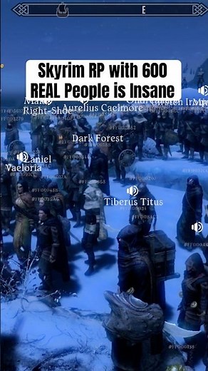 Skyrim RP with 600 REAL People is INSANE #gaming #skyrim #vr #video #tech