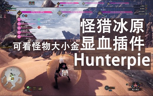 【MHWI】怪猎冰原 最新显血插件Hunterpie，可看怪物大小金