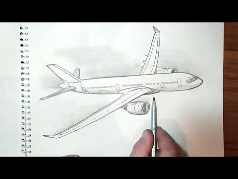 How to Draw an Airbus A350 Step By Step / How to draw a plane / Airbus A350 Drawing Easy