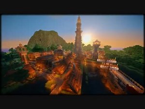 【Minecraft】影mod+WaterShaderで旅するファンタジー世界【自作ワールド紹介】