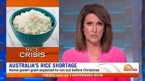 Australia is facing a major rice shortage, with growing fears the nation could run out of local supplies of the grain before Christmas. | Sunrise